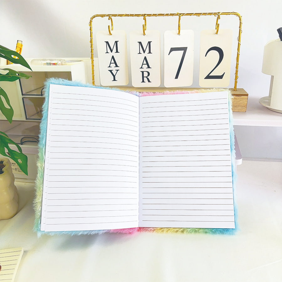 A5 armas kassipäevik plüüsist märkmik