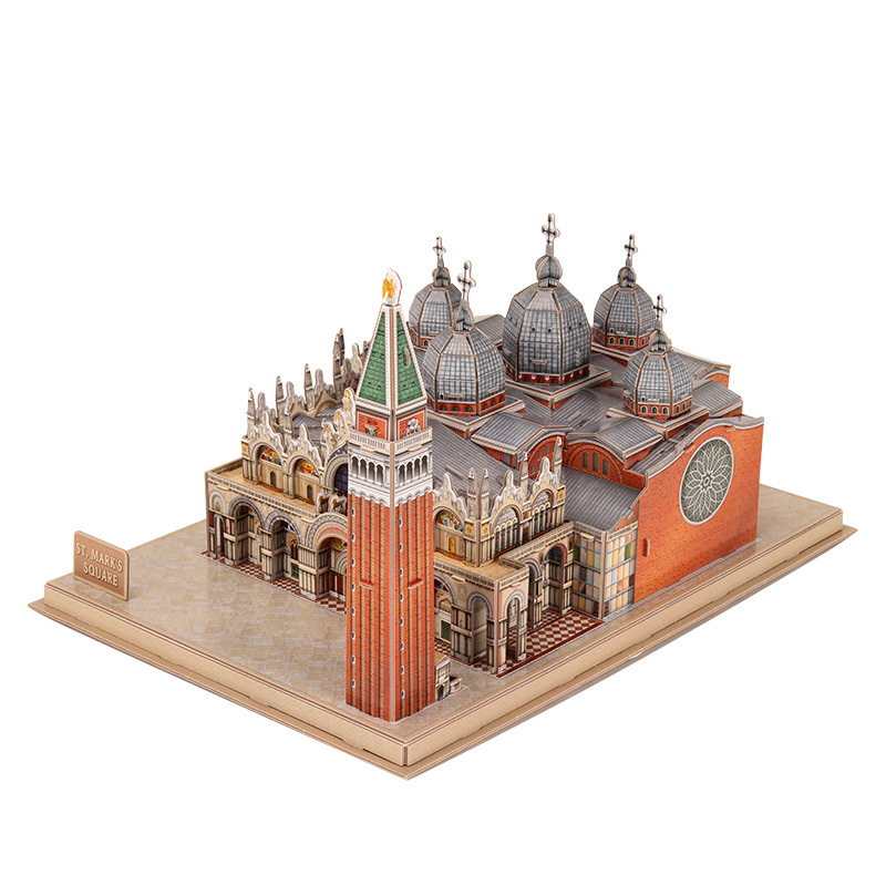 3D-hoone puzzle, mis on valmistatud Hiinas